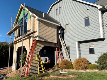 Outside photo of an addition to home built by Mountain West Construction.