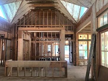 Photo of room under construction.