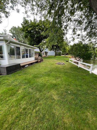 Backyard with Fire Pit