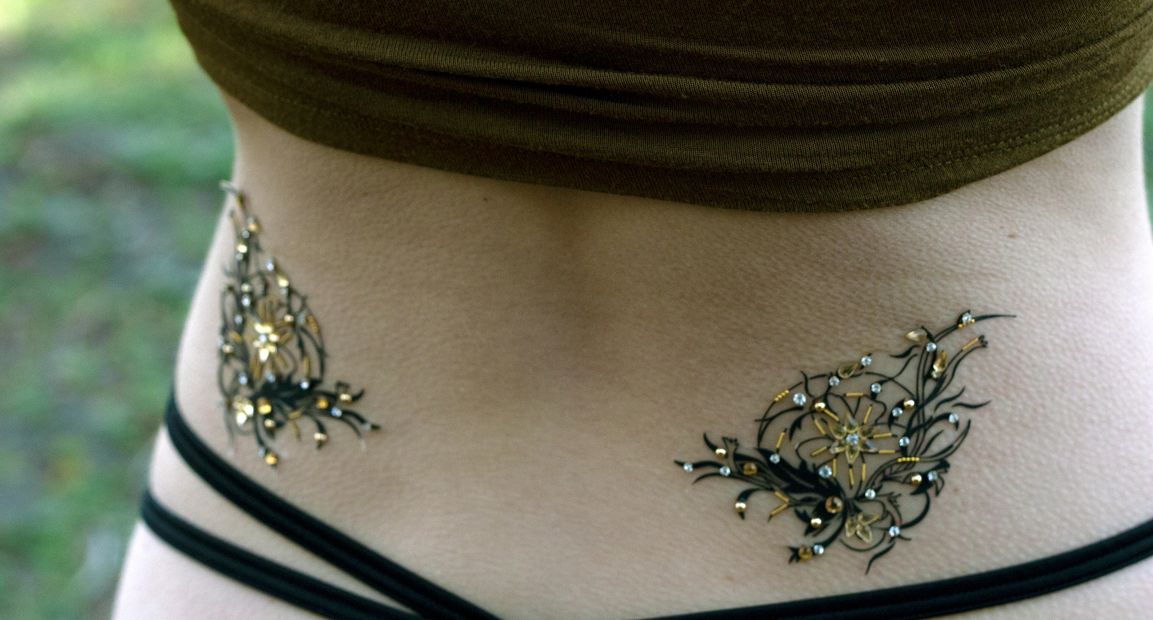 Self Adhesive Nipple Jewelry Worn on Back