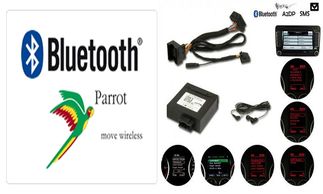 Instalación de manos libres para coche Parrot Dension Fiscom Vehículo Audi Bmw Mercedes Volkswaguen