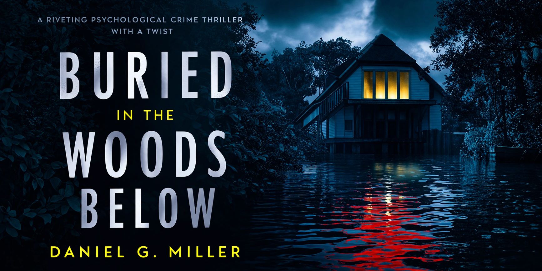 Book cover of "Buried in the Woods Below" by Daniel G. Miller.