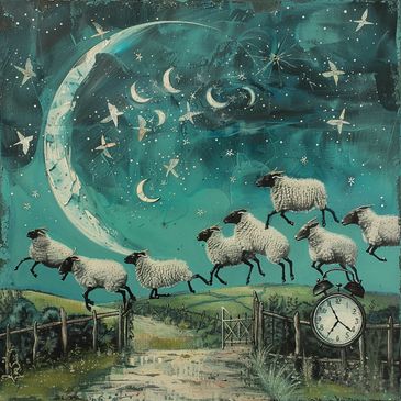counting sheep in a dream with moon and stars overcome insomnia easily without medication fast