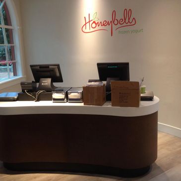 Honeybells frozen yogurt lobby desk