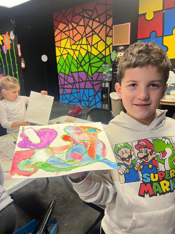 All Children's Art Center - Painting in papers