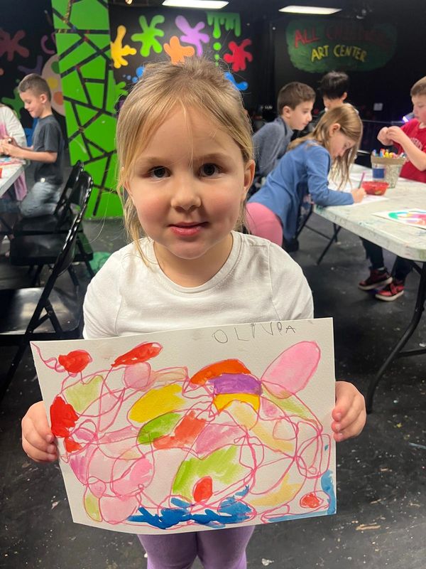 All Children's Art Center - Kids showing creations...