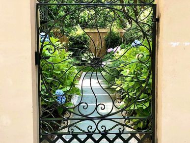 Every hand forged gate is designed to be the perfect statement piece to any entry,