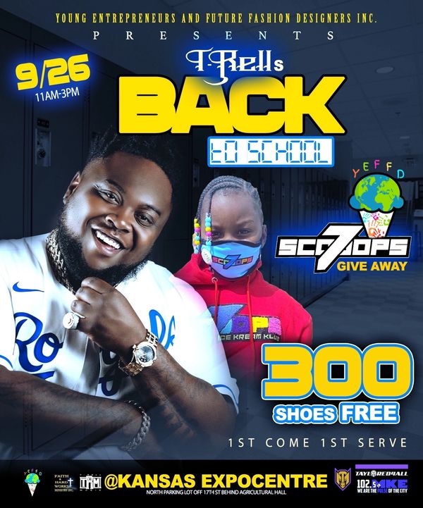 Kaliyah Wheeler  1st Annual 300 pair shoe give away W/ T-rell Topeka KS (year 2000)