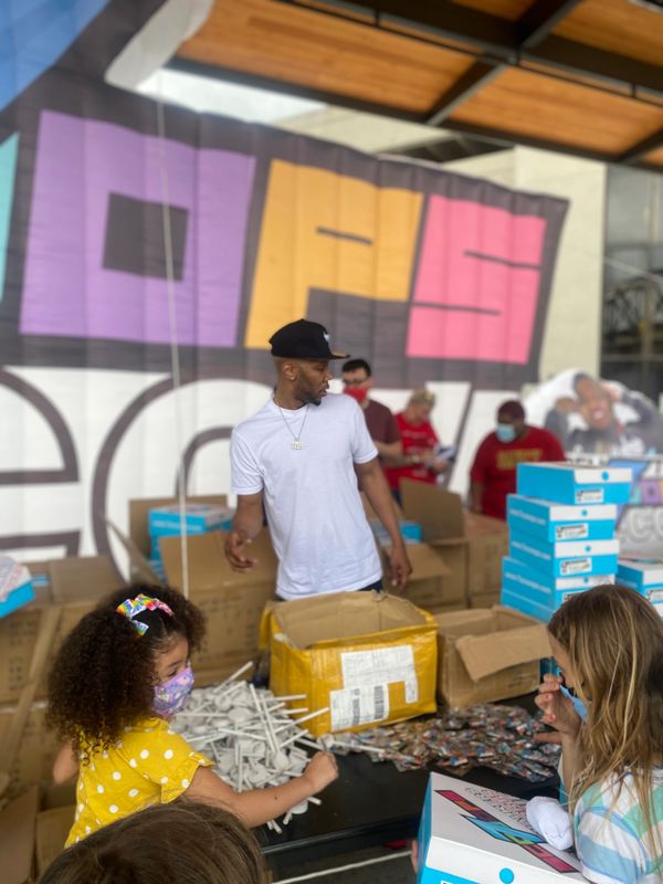 Kaliyah Wheeler  2nd Annual 500 pair shoe give away W/ T-rell Topeka KS (year 2001)