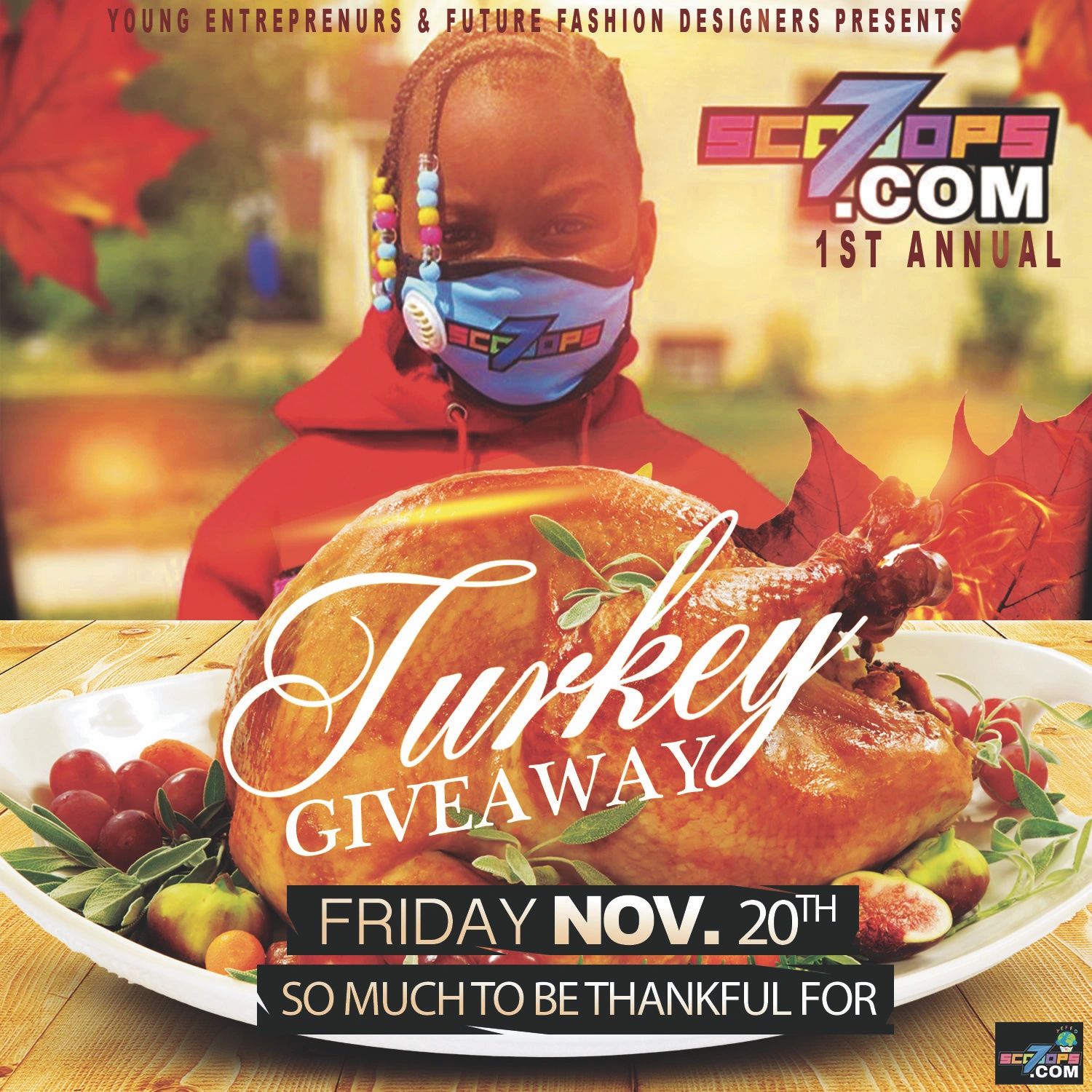 7SCOOOPS Ceo Kaliyah Wheeler ANNUAL THANKS GIVING TURKEY GIVE AWAY