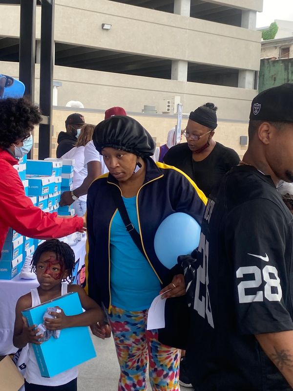 Kaliyah Wheeler  2nd Annual 500 pair shoe give away W/ T-rell Topeka KS (year 2001)