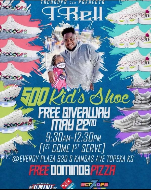 Kaliyah Wheeler  2nd Annual 500 pair shoe give away W/ T-rell Topeka KS (year 2001)