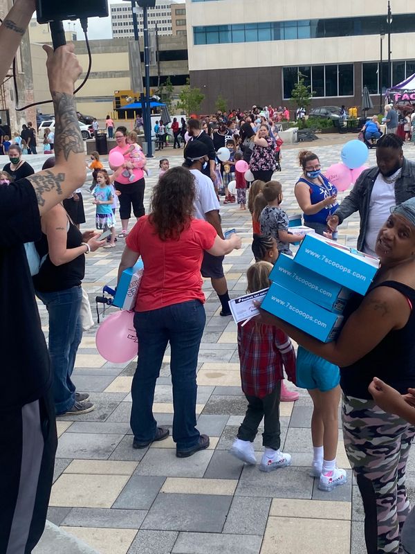 Kaliyah Wheeler  2nd Annual 500 pair shoe give away W/ T-rell Topeka KS (year 2001)