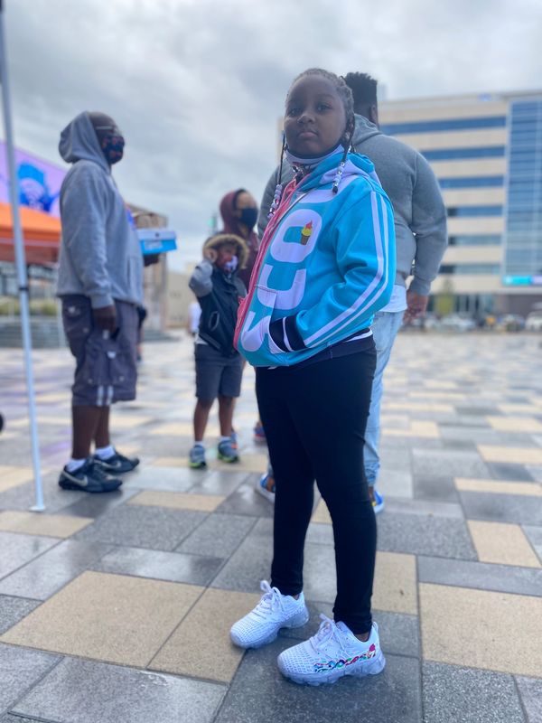 7scooops CEO Kaliyah Wheeler  1st Annual 300 pair shoe give away W/ T-rell Topeka KS (year 2000)