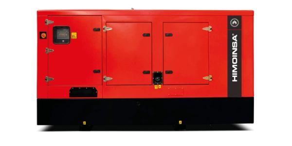 A red and black industrial generator with HimoinSA branding.