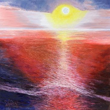 David West sunset painting.