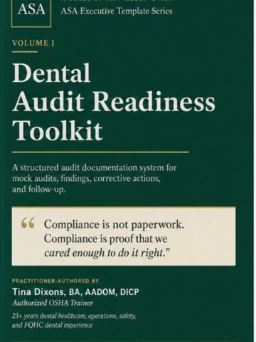 Cover of Dental Audit Readiness Toolkit for structured audit documentation.