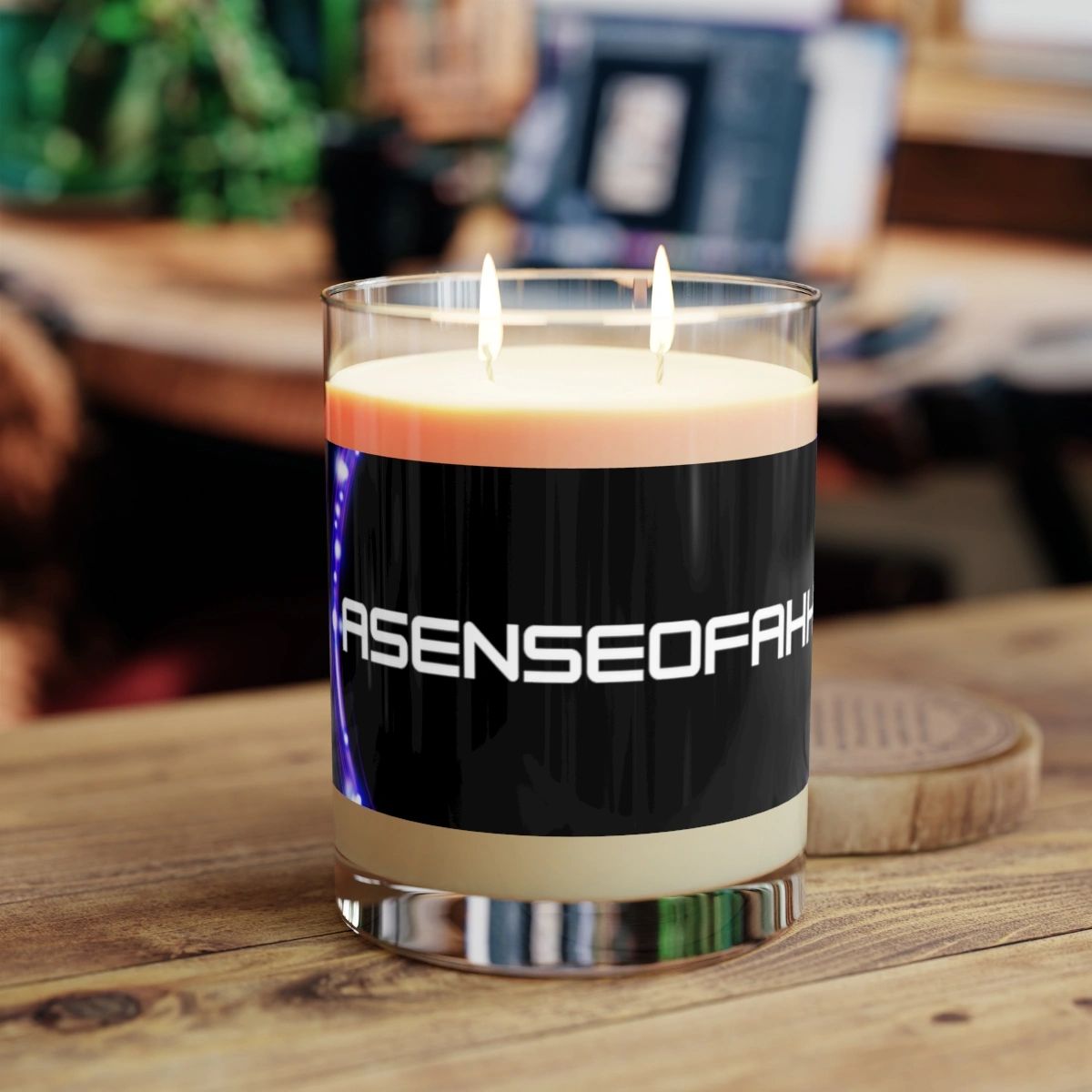 Essential oil soy candles with sayahh art work