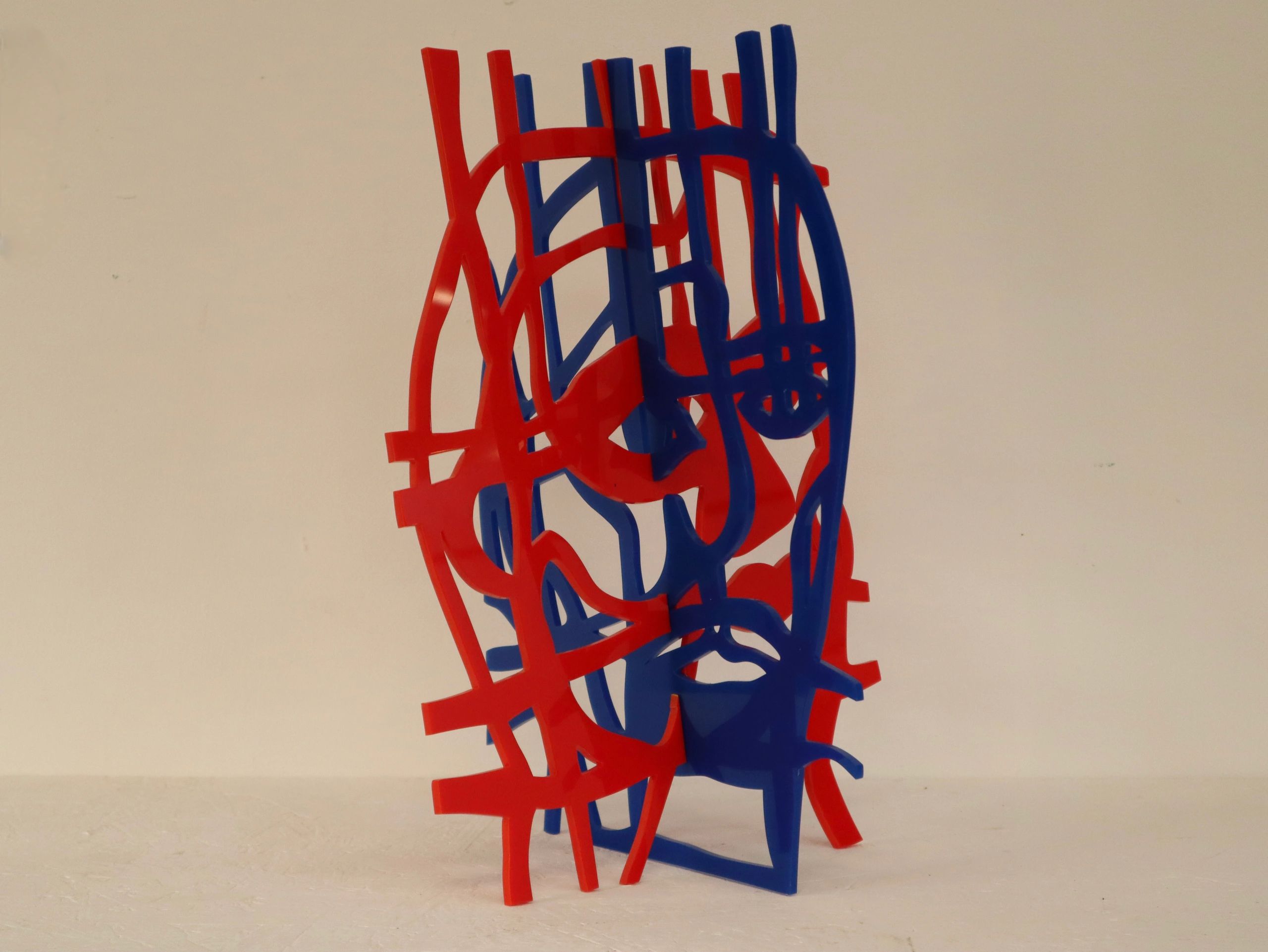 Kimarc Perspex Sculpture Red and Blue (view 3) 