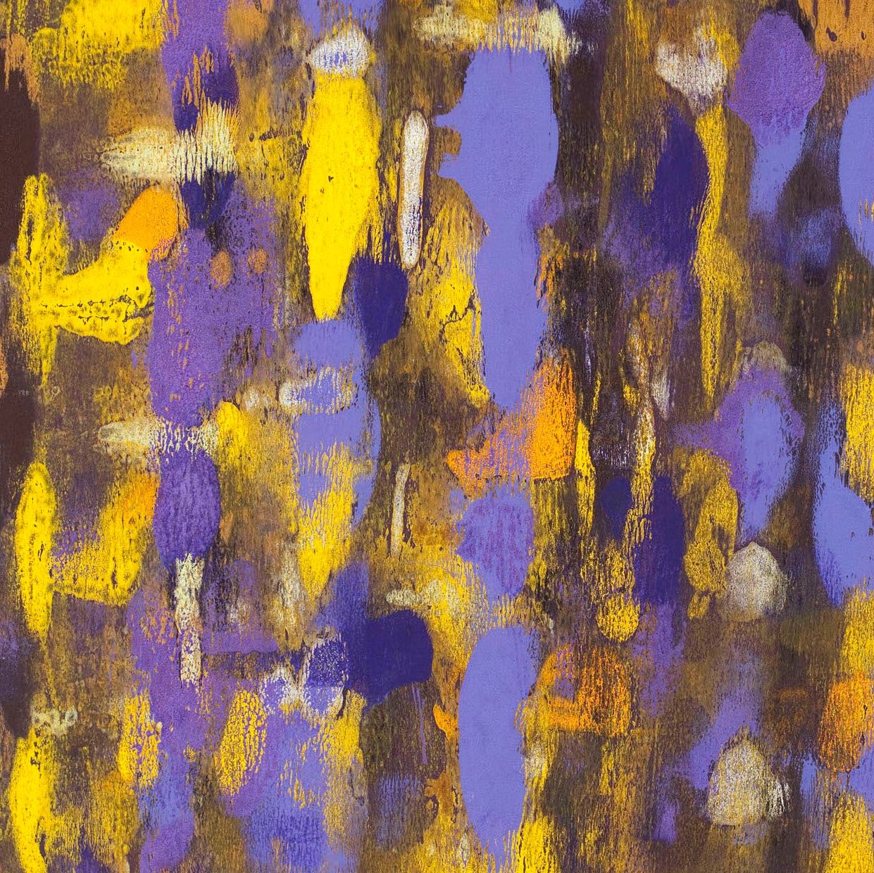 Purple and yellow abstract painting