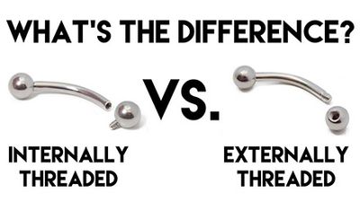 Internally threaded vs externally threaded