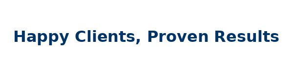 Happy Clients, Proven Results