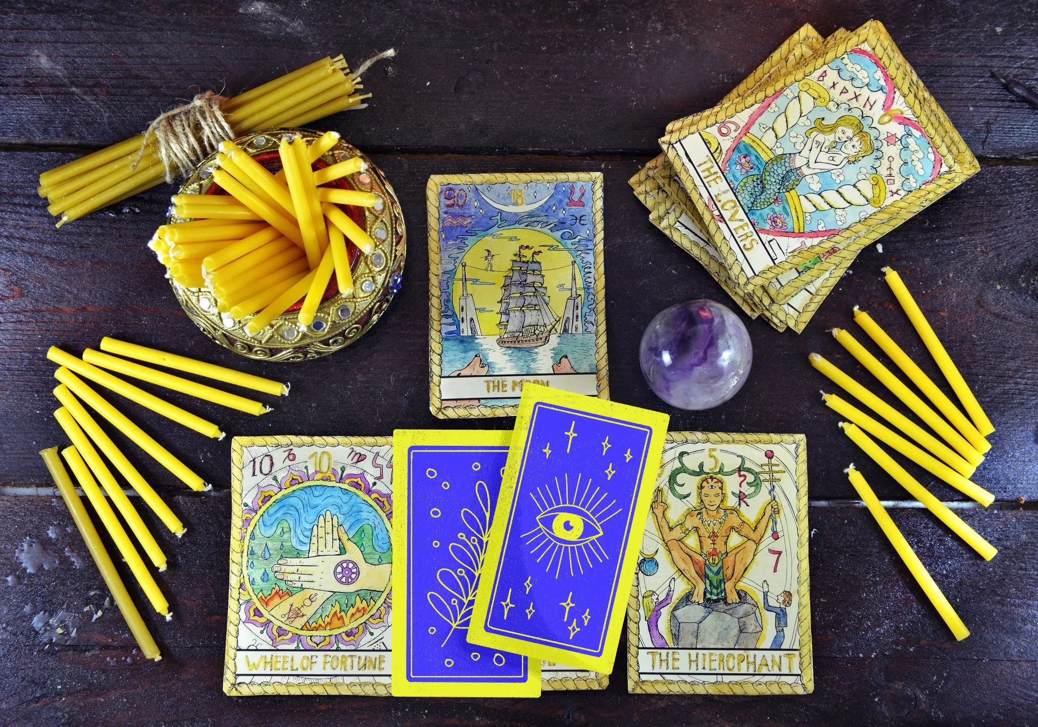 Tarot Cards on Table