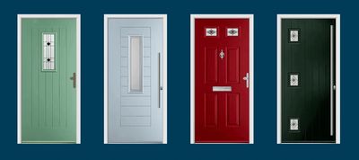 A range of Traditional, Contemporary, Cottage style & Elite composite doors are available