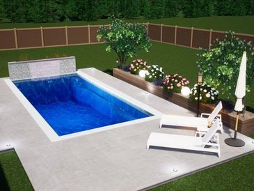 rectangle pool installed by armstrong pools & outdoors - laguna