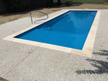 rectangle pool installed by armstrong pools & outdoors - outback