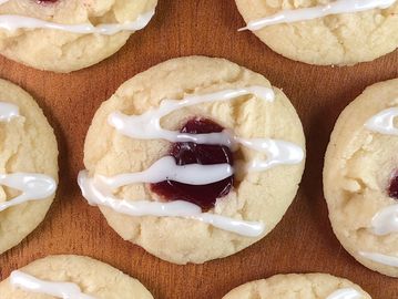 Raspberry Almond shortbread cookies add sweet and nutty flavor to a traditional favorite