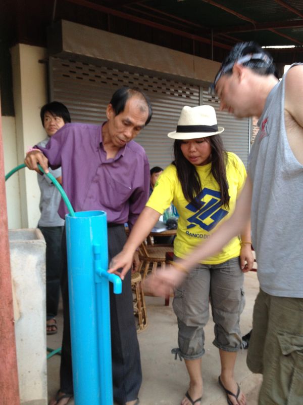 training local NGO's on how to build PVC biosand water filters.