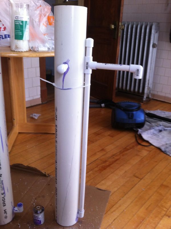 PVC biosand filter prototype built in Chicago.