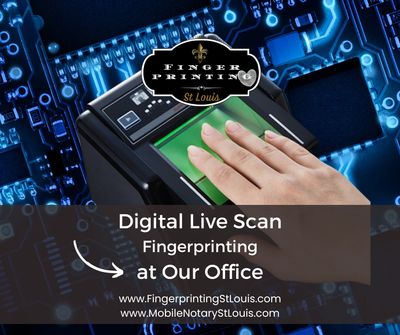 Live Scan Fingerprinting St Louis at our Clayton office by appointment only. FD258 cards provided