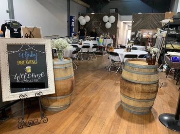 Photo of a baby shower hosted at Hop Forged