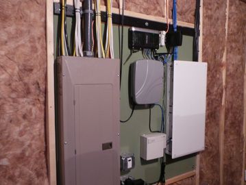 Electrical panel neatly wired by Lifeline Power Systems