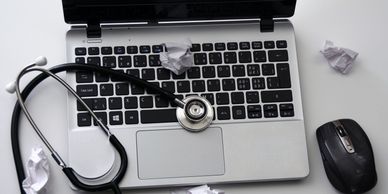 Image of a infected computer and is in dire need of diagnostics.