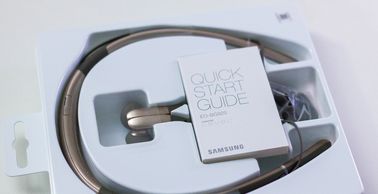 Headphones image with a Quick start help guide.