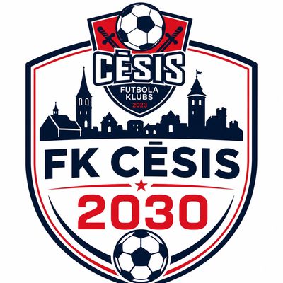 Logo of FK Cēsis football club with 2030.