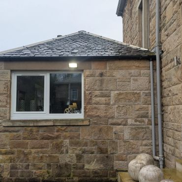 New installation of an outside floodlight via a standalone PIR sensor.