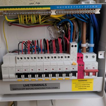 Recently upgraded consumer unit.