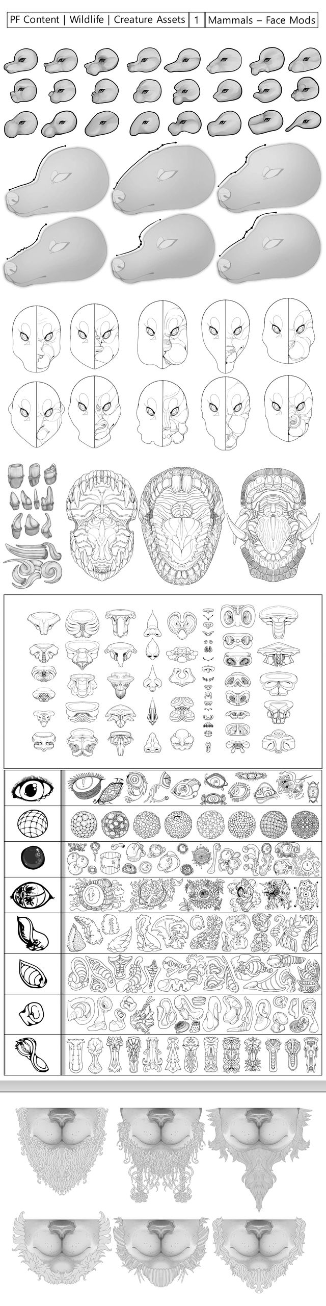 mammals face mods