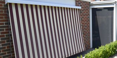 Striped Canvas Auto Awning