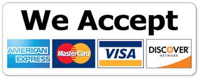 Fees & Payment accepted American Express Visa Credit Cards