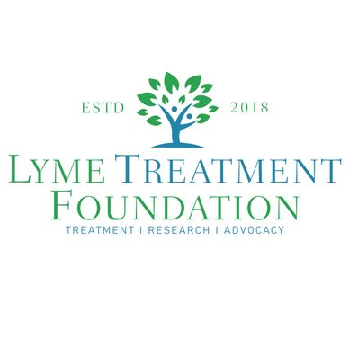 Logo of Lyme Treatment Foundation with a tree symbol and tagline.