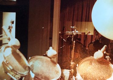 Sony C500 Mics on the toms in the drum booth.