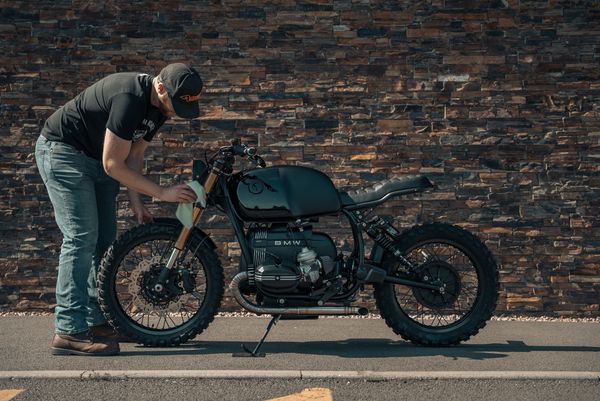 Bespoke black BMW R100 Custom motorcycle