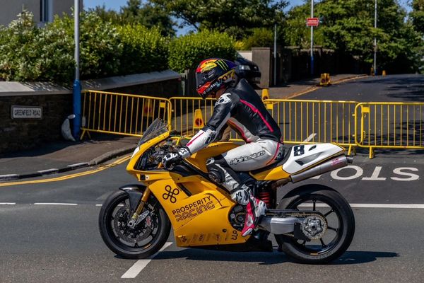 Prosperity Racing's Ducati 916 at the Isle of Man Classic TT 2025 ridden by Davey Todd