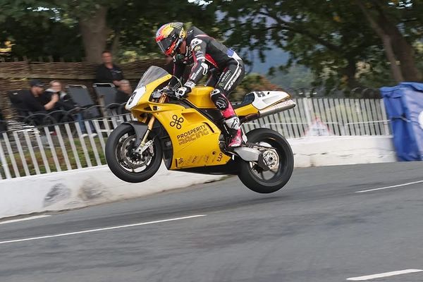 Prosperity Racing's Ducati 916 at the Isle of Man Classic TT 2025 ridden by Davey Todd
