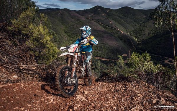 Riding through the mountains of Portugal on KTM EXC300
